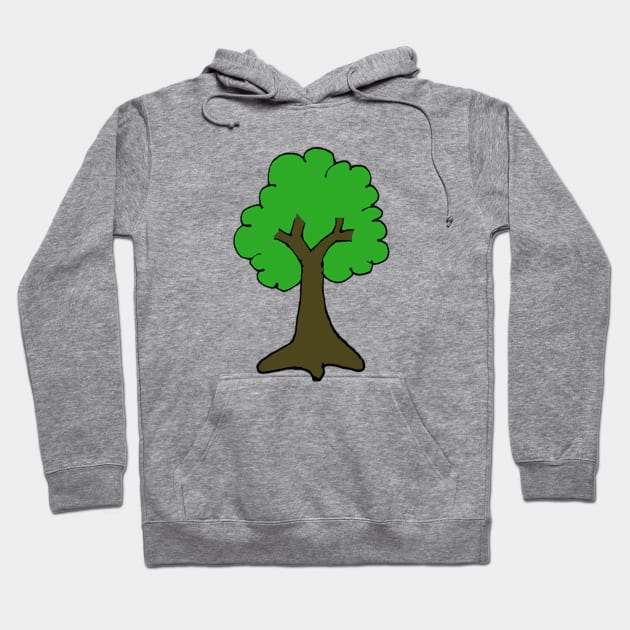 Tree Cartoon Hoodie by wanungara